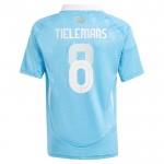 Günstige Fußballtrikots Belgien Tielemans 8 Kinder Auswärtstrikot EURO 2024 Kurzarm